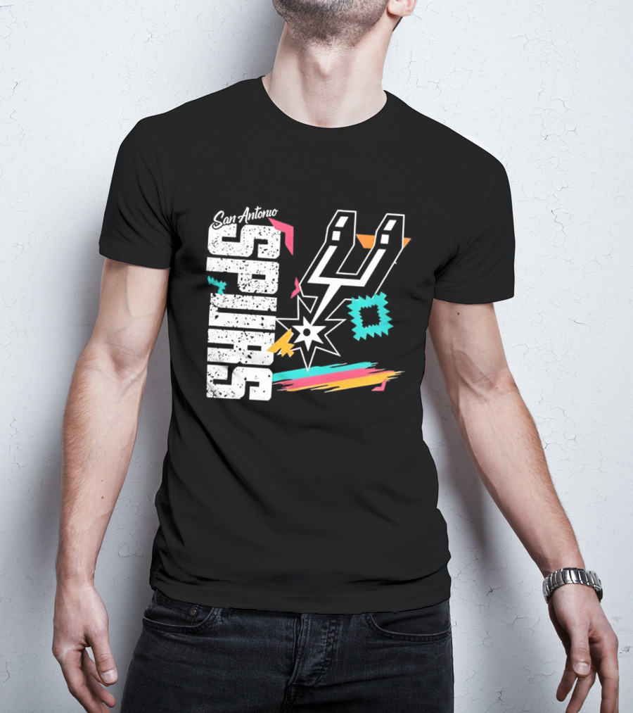 San Antonio Spurs Texas Basketball Retro Style NBA Team T-Shirt