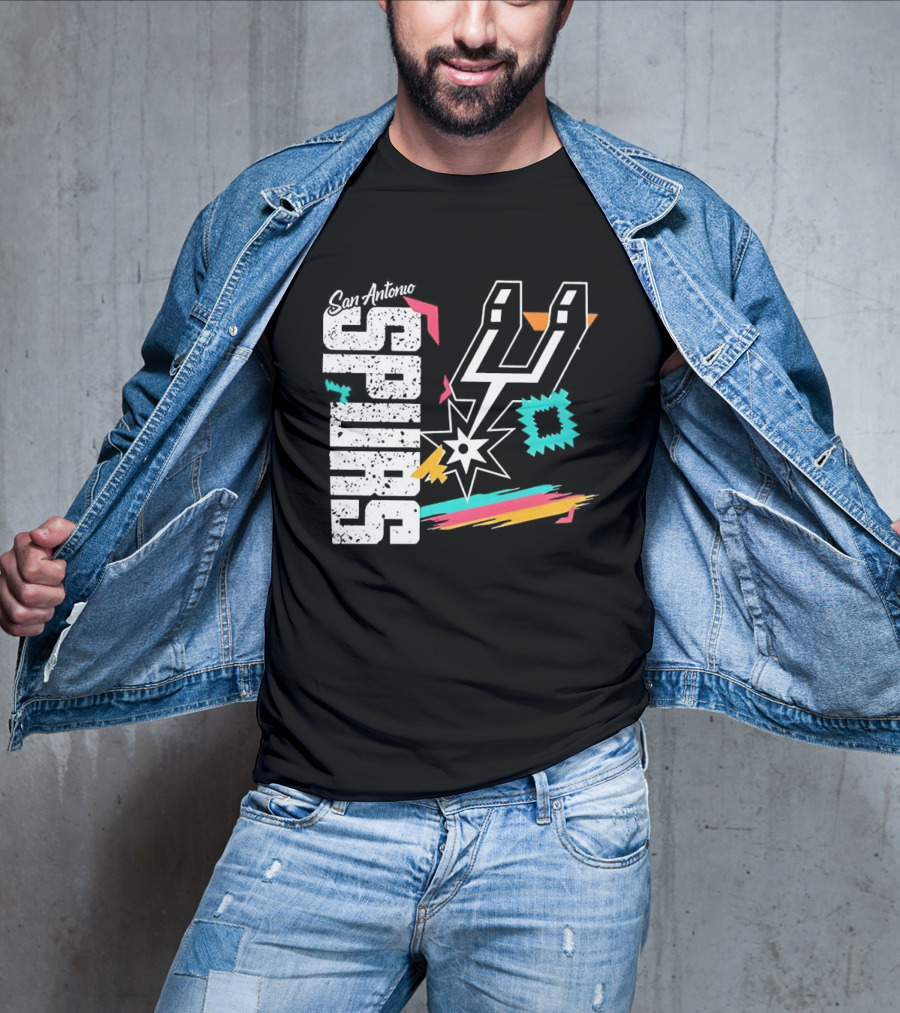 San Antonio Spurs Texas Basketball Retro Style NBA Team T-Shirt