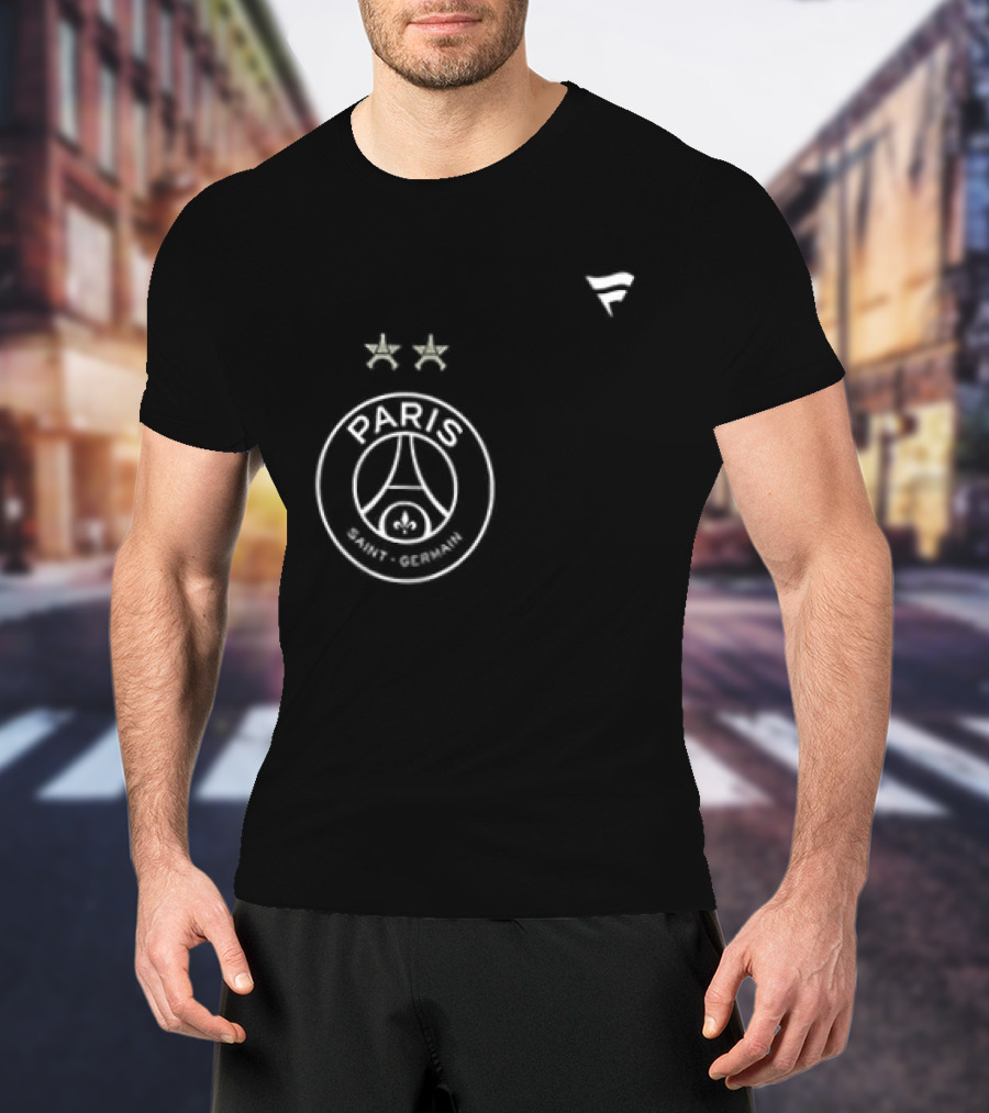 Paris Saint Germain Back To Back Stars Signatures 2 Sided Paris Logo Two Stars T-Shirt