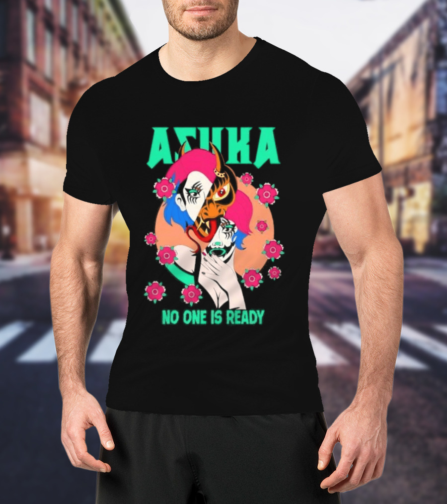 Asuka No One Is Ready Masked Floral T-Shirt