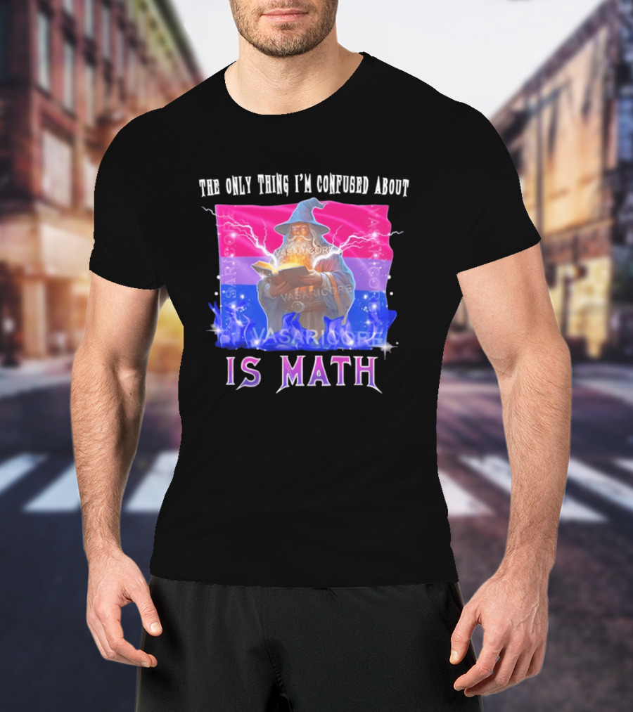 Bisexual Confused About Math Wizard With Flag T-Shirt