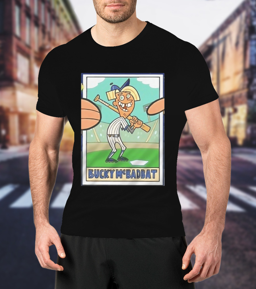 Bucky McBadbat Baseball Card The Fairly OddParents Trading Cards T-Shirt
