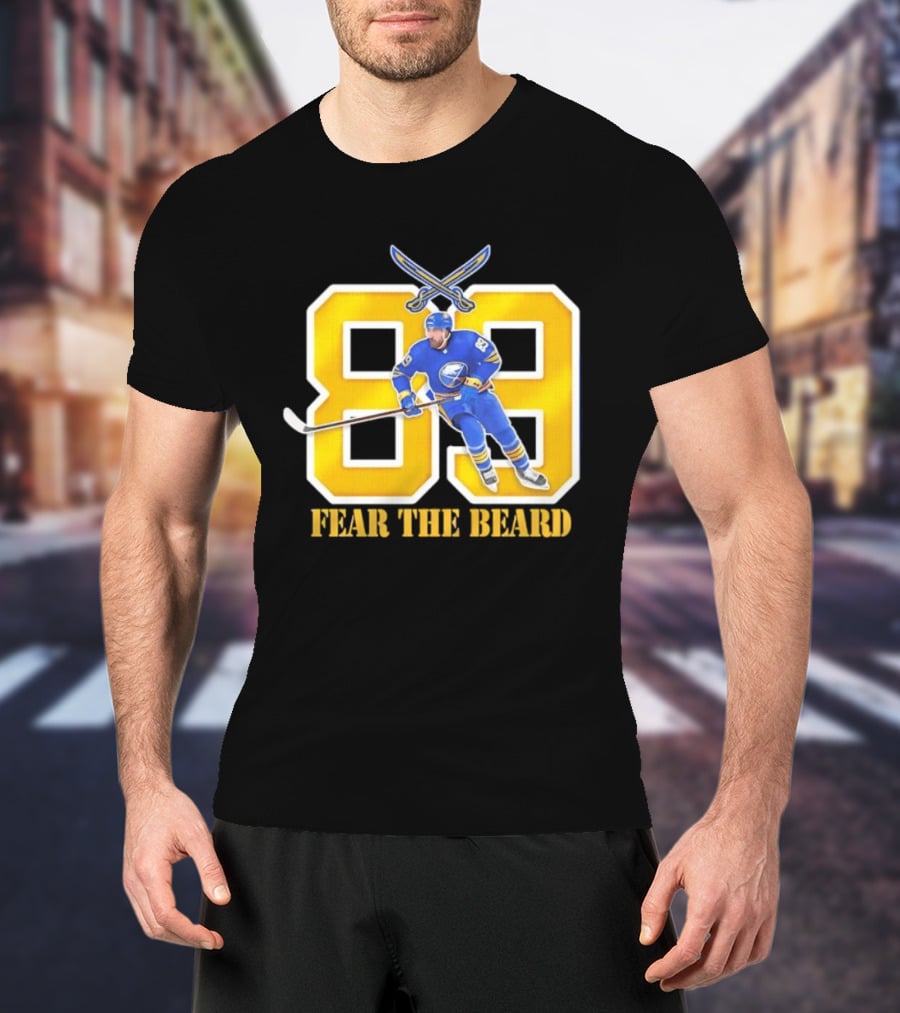 Buffalo Sabres Alex Tuch 89 Fear The Beard Hockey Player Fan Gear T-Shirt