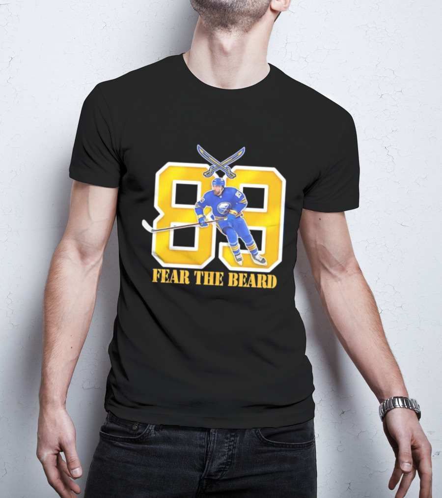 Buffalo Sabres Alex Tuch 89 Fear The Beard Hockey Player Fan Gear T-Shirt