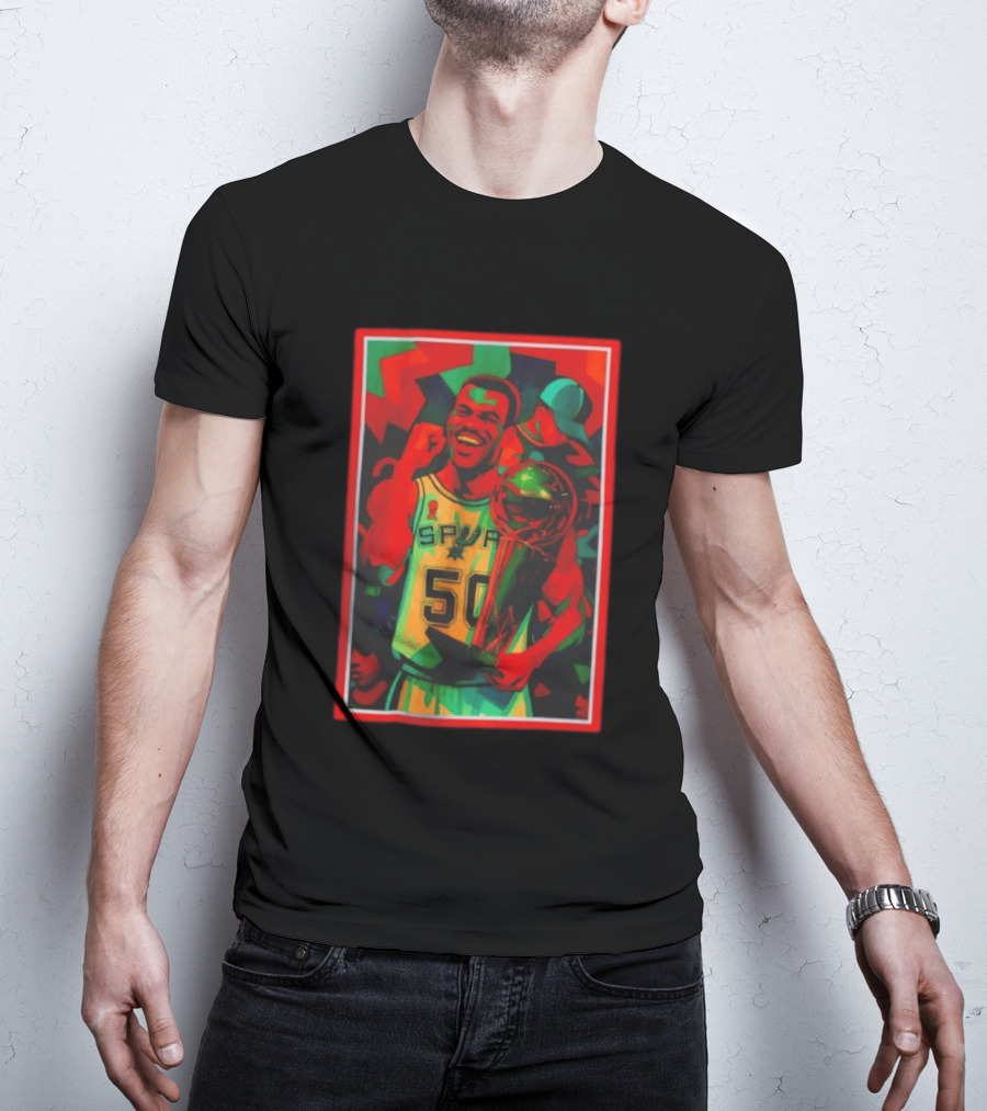 David Robinson San Antonio Spurs NBA Champion Number 50 Spurs Jersey T-Shirt