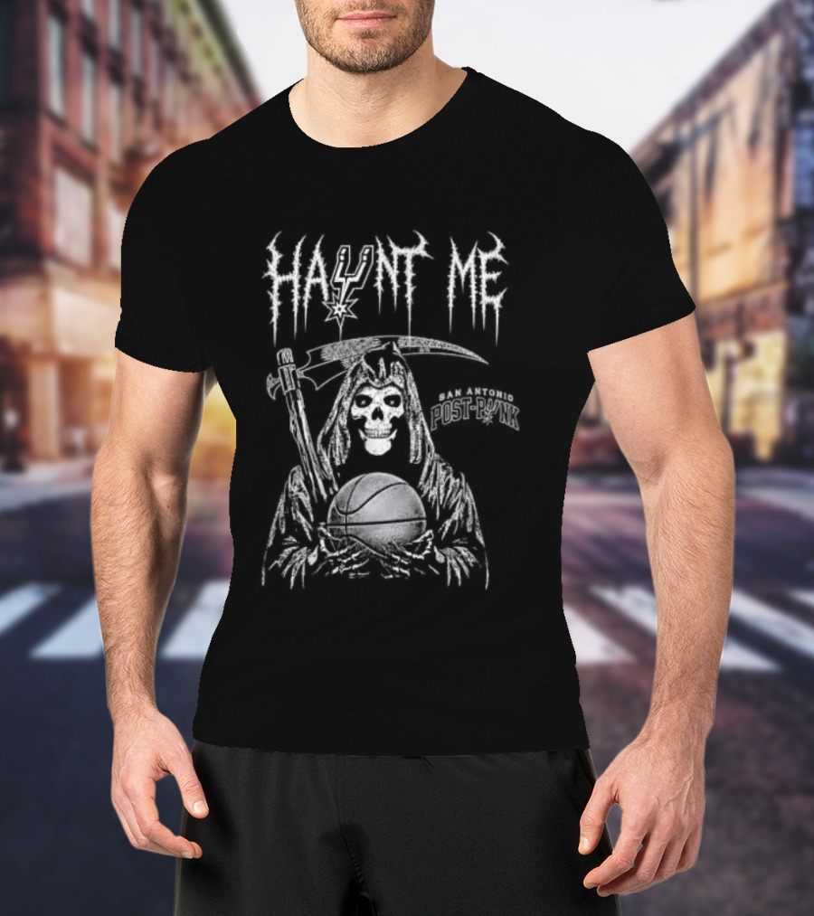 San Antonio Spurs Haunt Me Grim Reaper Basketball T-Shirt
