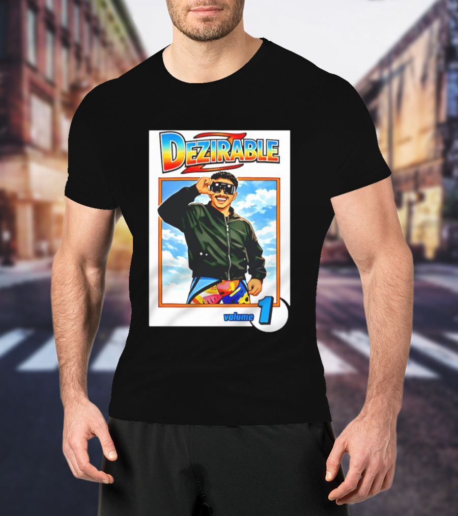 Dezirable Volume 1 Manga Cover Retro Style Sunglasses Colorful T-Shirt