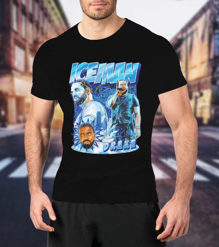 Drake Iceman Glowing Eyes Frozen City T-Shirt