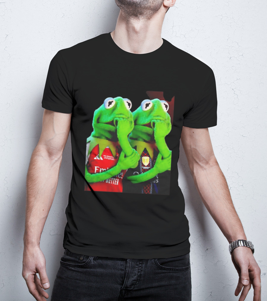 Kermit The Frog Thinking Arsenal Paris Saint Germain Final Budapest Emirates Groupama 2023 T-Shirt