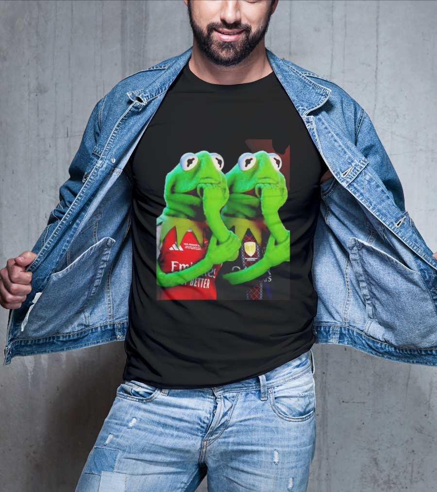 Kermit The Frog Thinking Arsenal Paris Saint Germain Final Budapest Emirates Groupama 2023 T-Shirt
