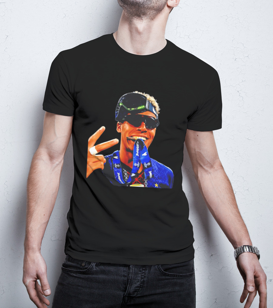 Paris Saint Germain Desire Doue Biting Medal Victory Celebration T-Shirt