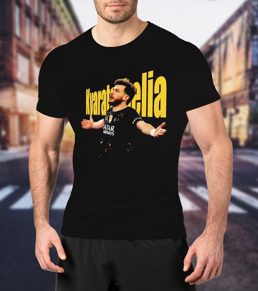 Paris Saint Germain Qatar Airways Kvaratskhelia T-Shirt