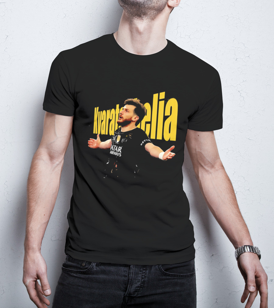 Paris Saint Germain Qatar Airways Kvaratskhelia T-Shirt