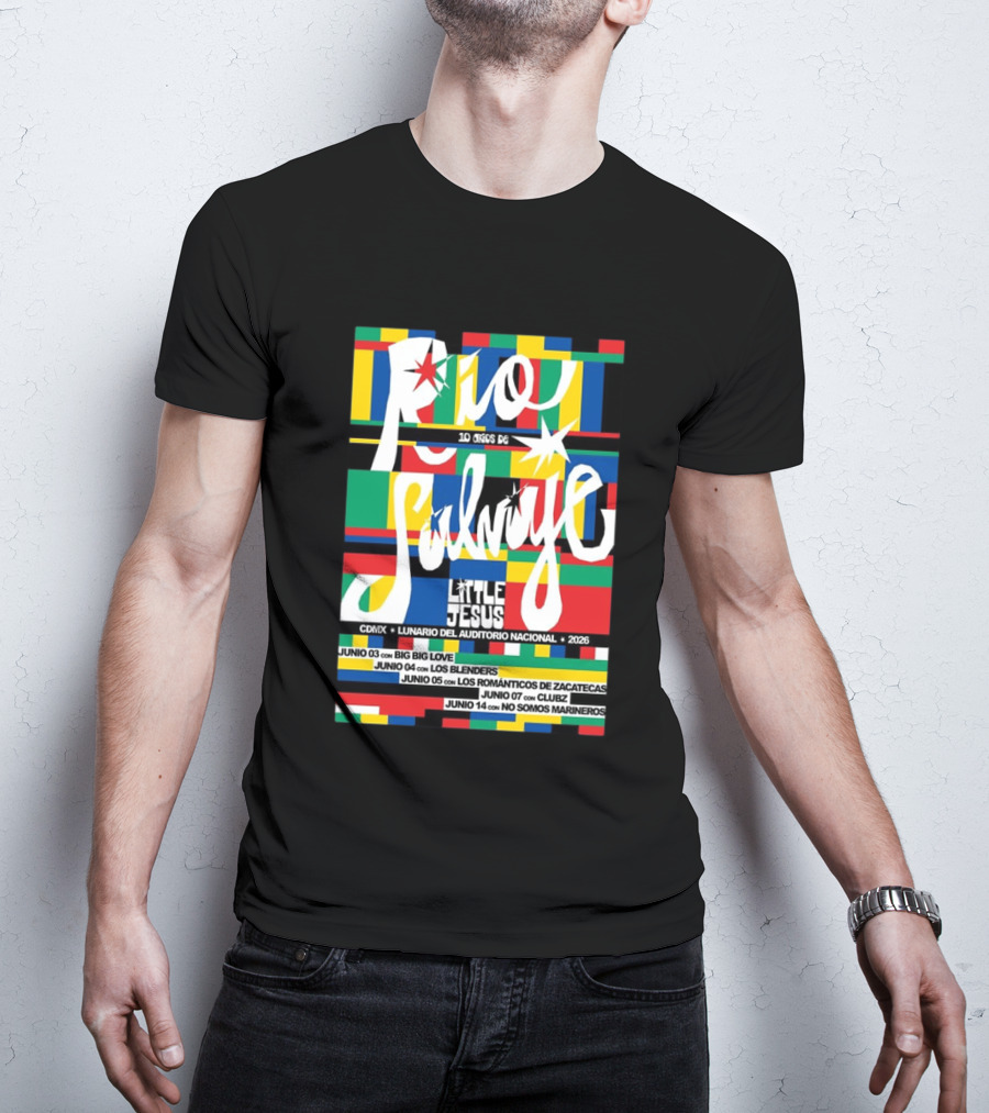 Río Salvaje 10 Años De Little Jesus CDMX Lunario Del Auditorio Nacional 2026 T-Shirt