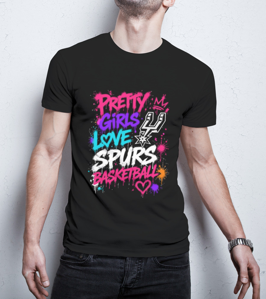 Pretty Girls Love Spurs Basketball San Antonio Spurs T-Shirt