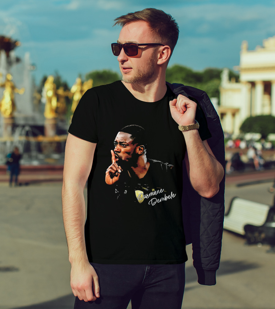 Ousmane Dembele Shhh Gesture PSG Soccer Star T-Shirt