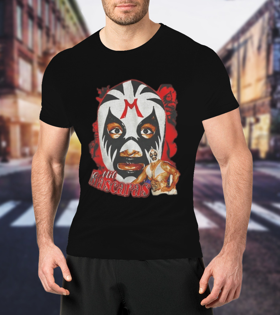 Mil Mascaras Lucha Libre Mask Iconic Mexican Wrestling Legend T-Shirt