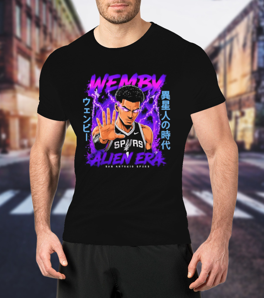 San Antonio Spurs Wemby Wembanyama Alien Era Iseijin No Jidai T-Shirt