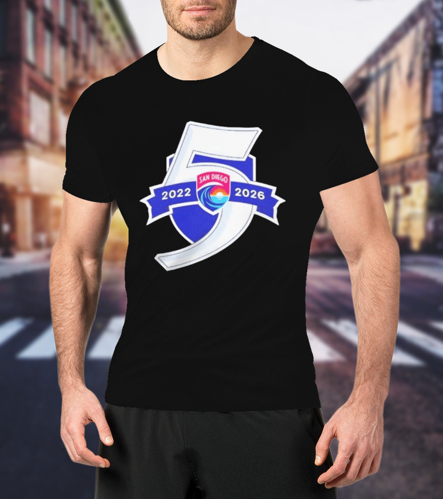 San Diego Wave FC 5 Year Anniversary 2022 2026 T-Shirt