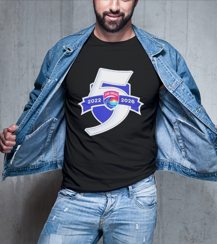San Diego Wave FC 5 Year Anniversary 2022 2026 T-Shirt
