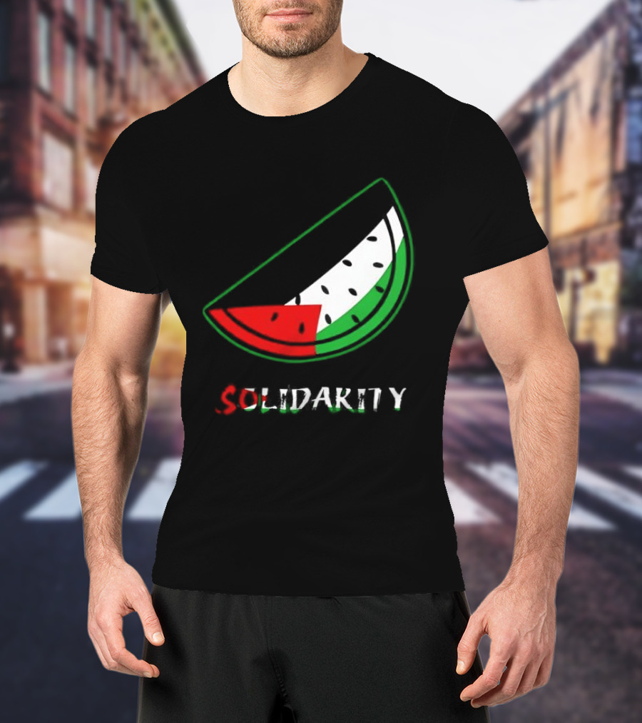 Solidarity Watermelon Palestinian Flag T-Shirt