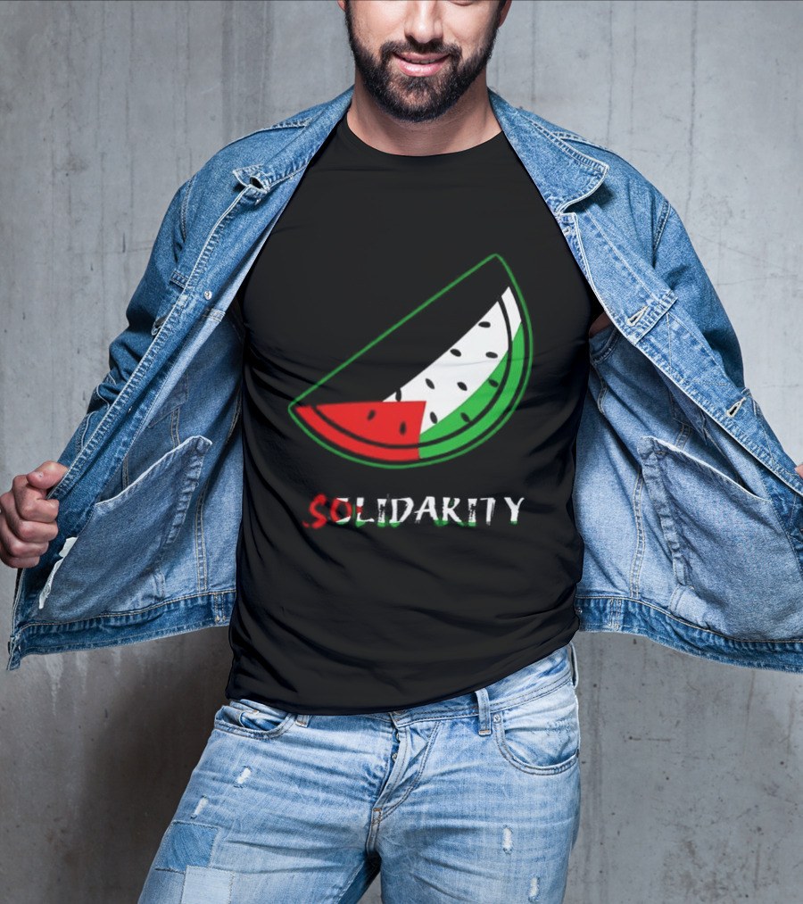 Solidarity Watermelon Palestinian Flag T-Shirt
