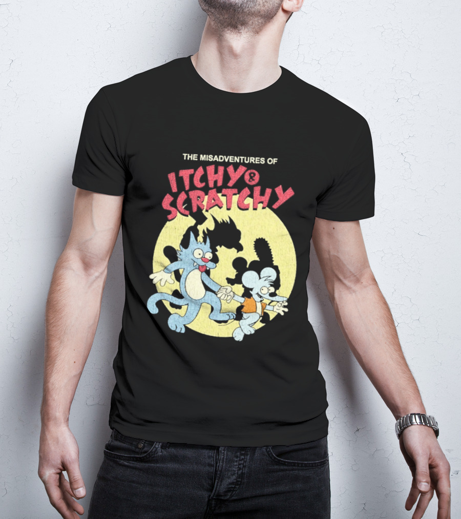 The Misadventures Of Itchy Scratchy Cartoon Characters T-Shirt