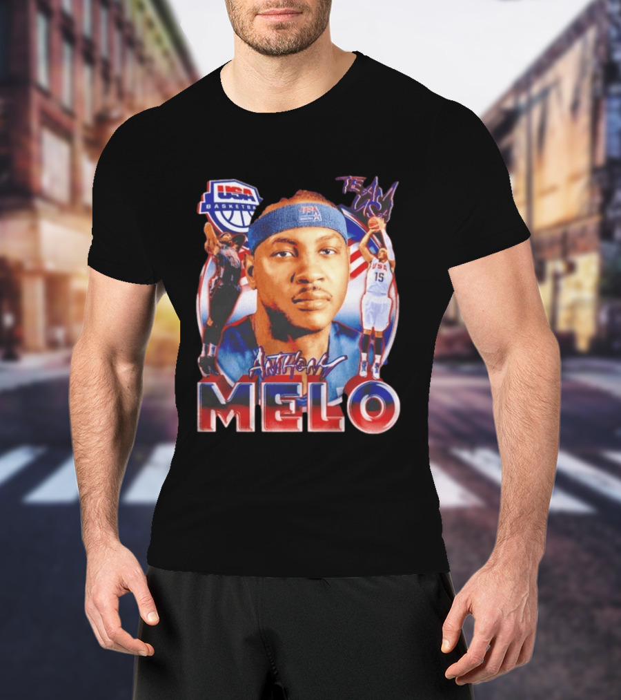 USA Basketball Team Anthony Melo Carmelo Anthony Player Team USA T-Shirt