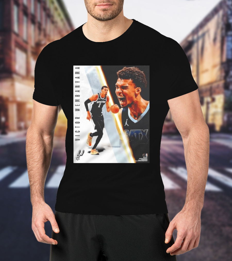 Victor Wembanyama San Antonio Spurs SATX Radiance Collage T-Shirt