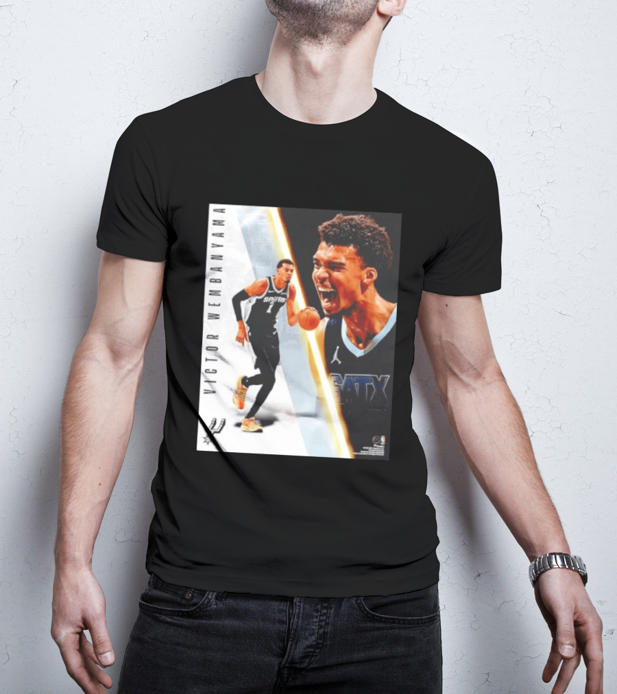 Victor Wembanyama San Antonio Spurs SATX Radiance Collage T-Shirt