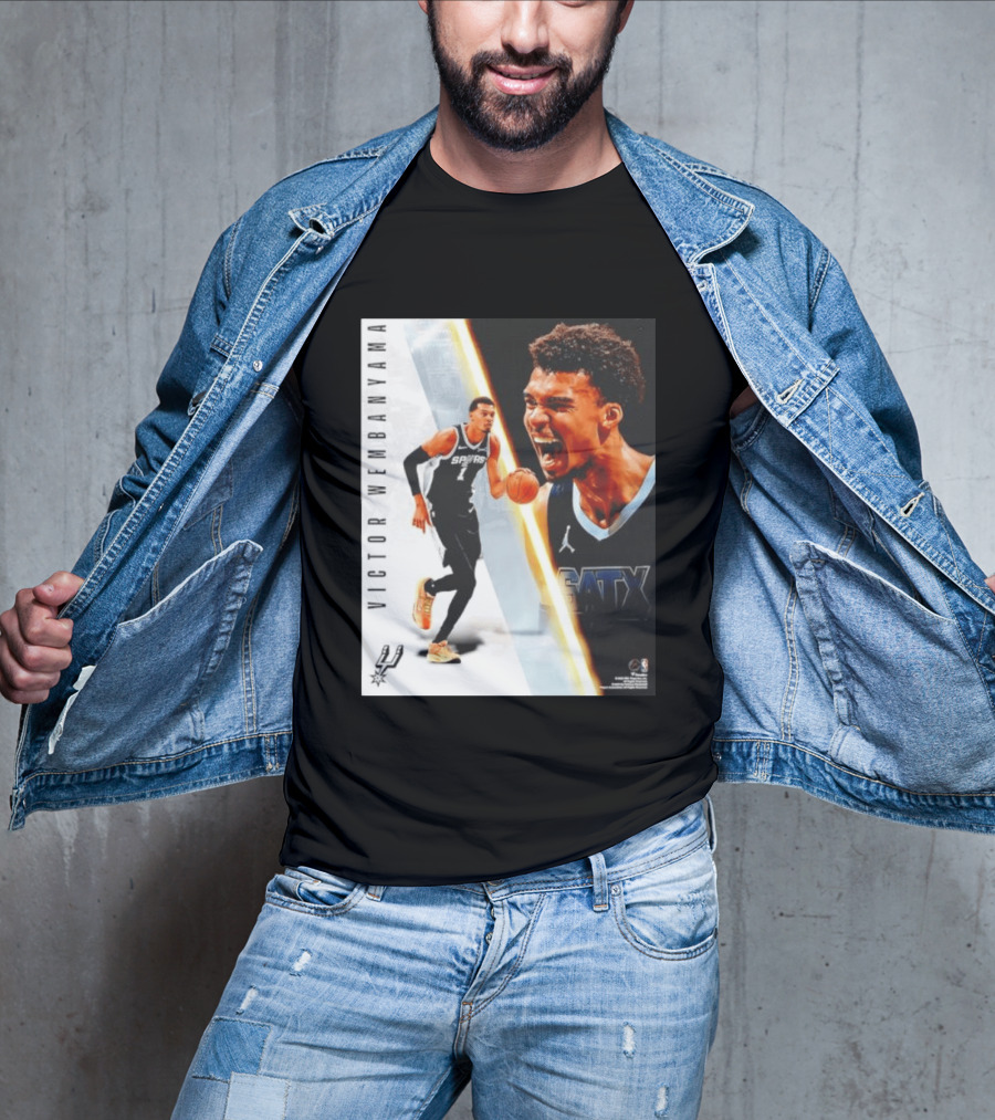 Victor Wembanyama San Antonio Spurs SATX Radiance Collage T-Shirt