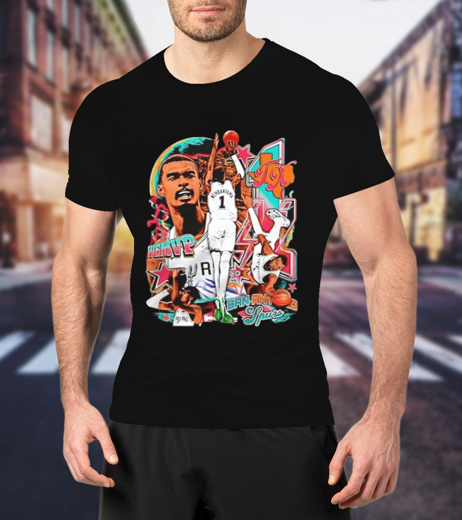 Wembanyama WEMVP San Antonio Spurs Basketball Action TX T-Shirt