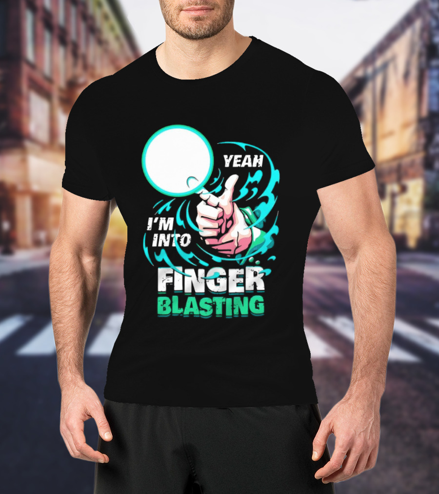 Yeah I Am Into Finger Blasting Cartoon Thumbs Up Spiral T-Shirt