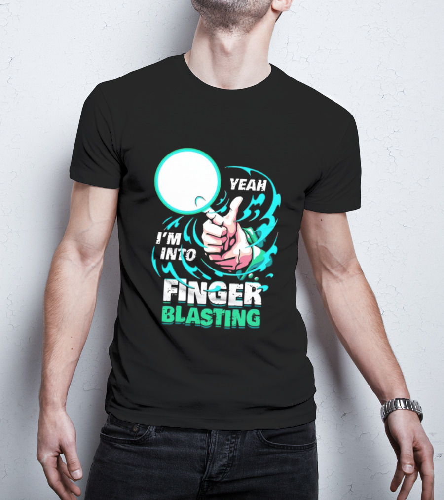 Yeah I Am Into Finger Blasting Cartoon Thumbs Up Spiral T-Shirt