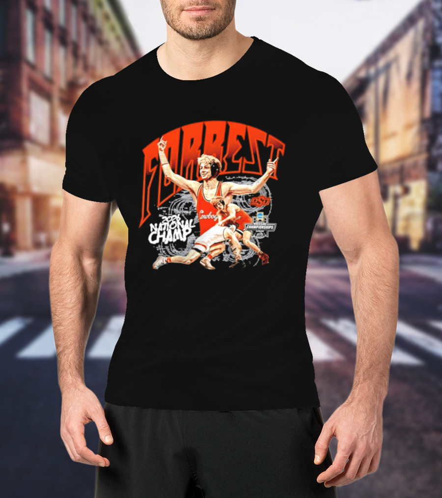 Jax Forrest Oklahoma State Cowboys Wrestling 2026 National Champ T-Shirt