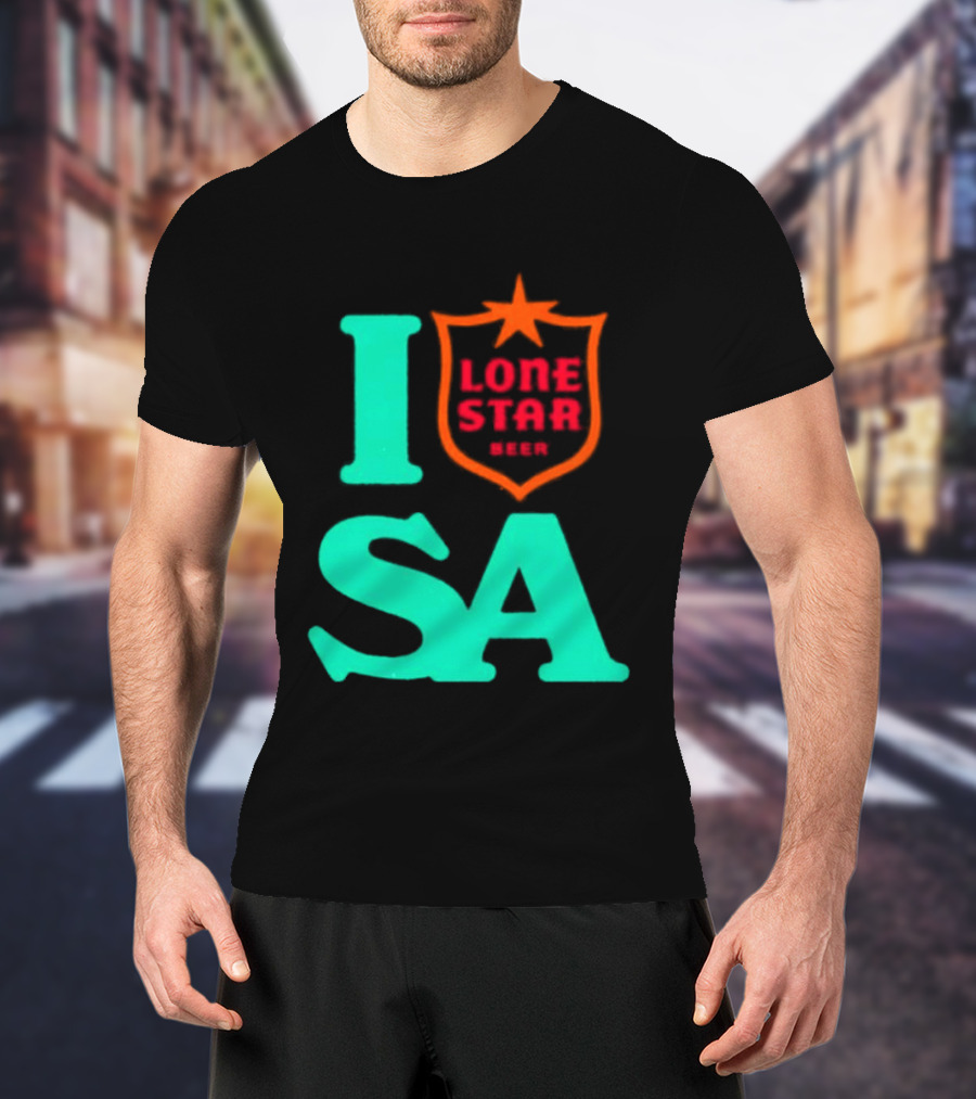 Lone Star Beer I Love San Antonio USA Texas T-Shirt
