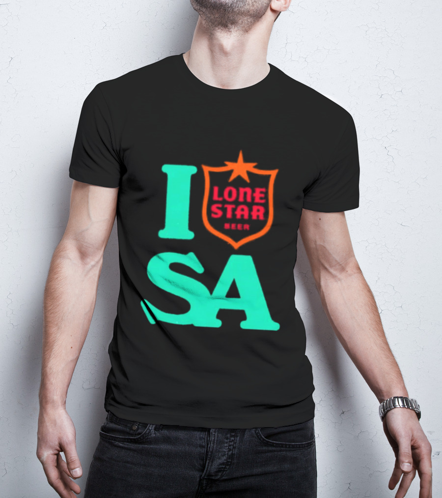 Lone Star Beer I Love San Antonio USA Texas T-Shirt