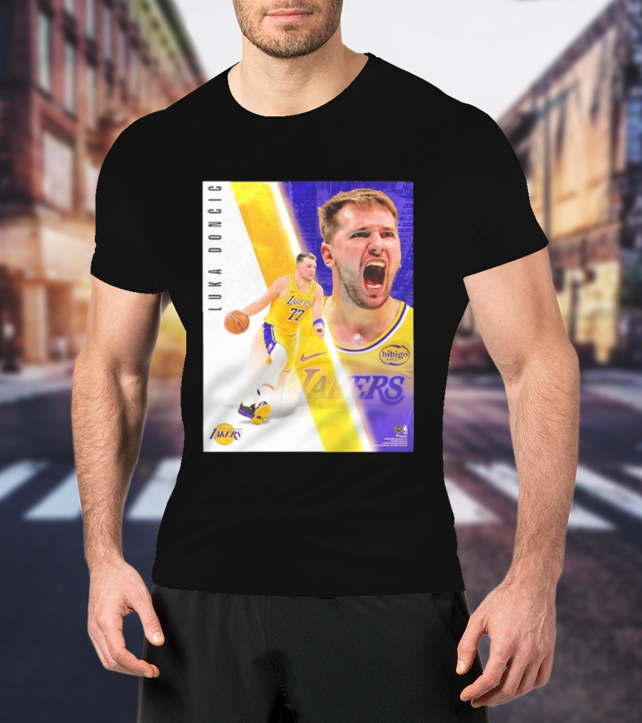 Luka Doncic 77 Los Angeles Lakers Basketball Energetic T-Shirt