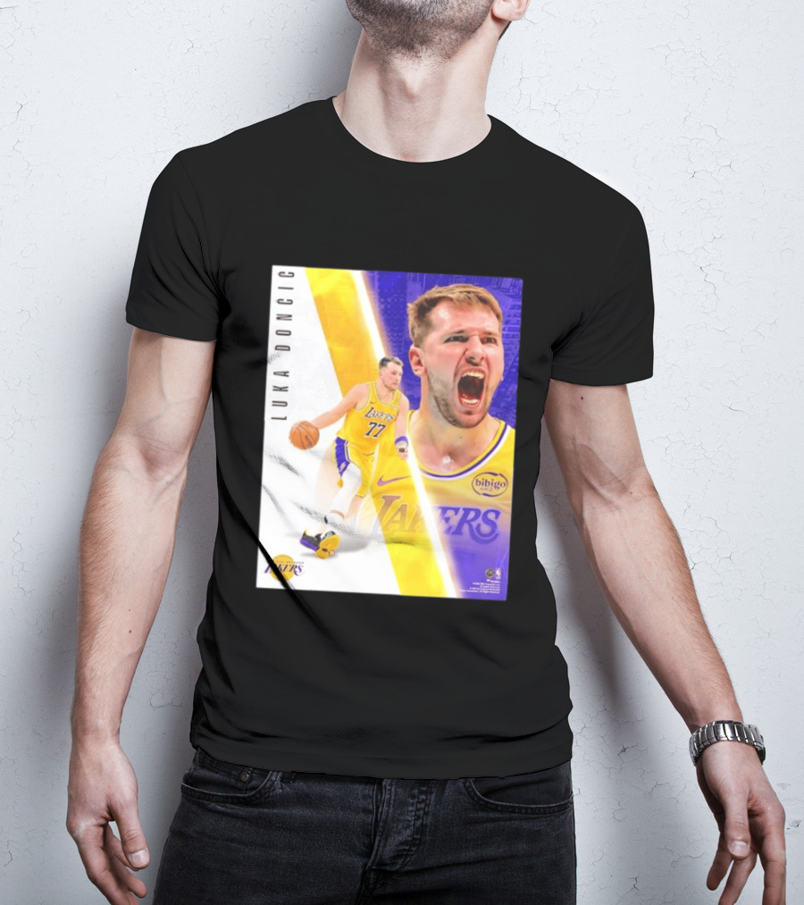 Luka Doncic 77 Los Angeles Lakers Basketball Energetic T-Shirt