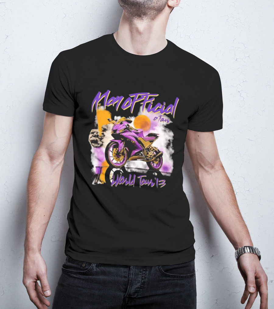 ManOfficial OTan World Tour 13 Motorcycle Purple Sunset T-Shirt