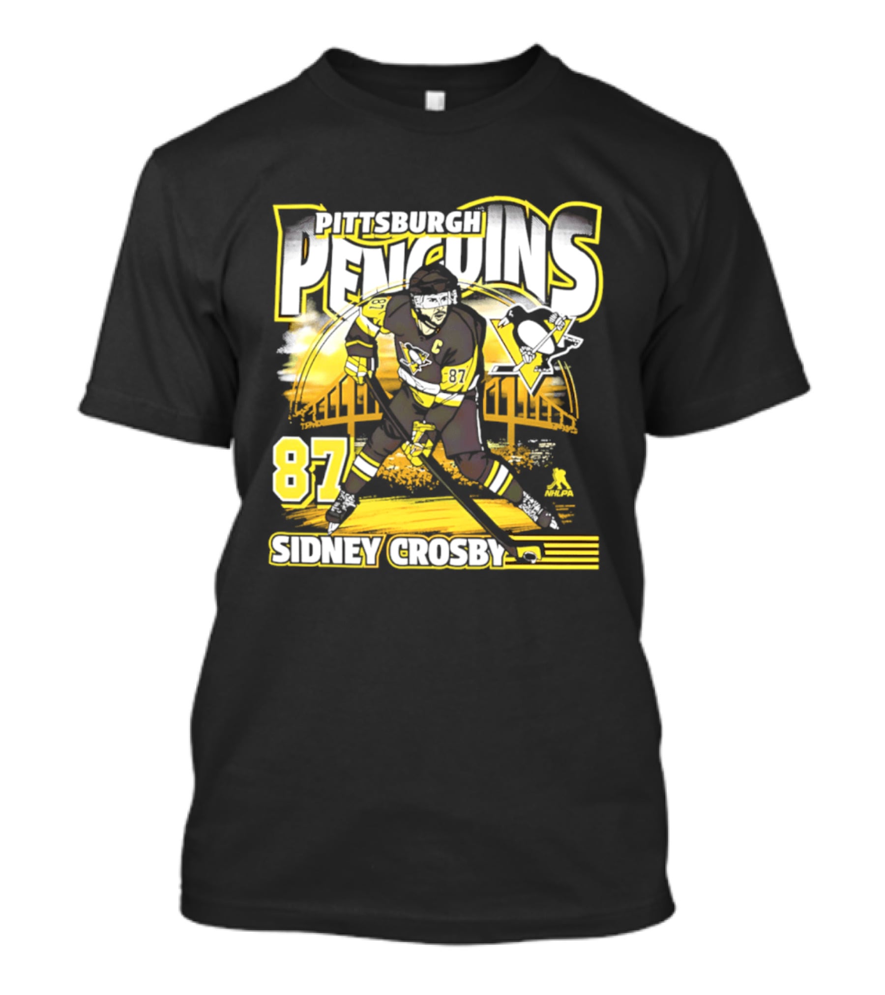 Pittsburgh Penguins Sidney Crosby 87 Hockey Action T-Shirt