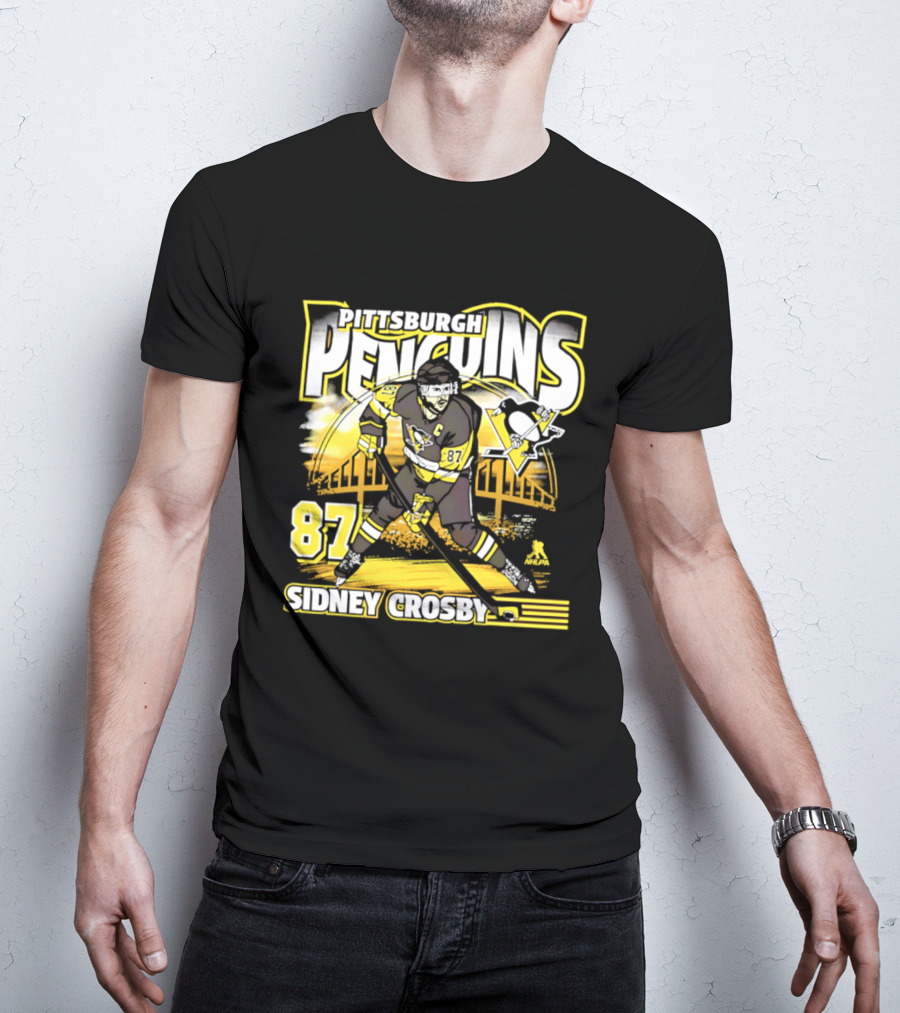 Pittsburgh Penguins Sidney Crosby 87 Hockey Action T-Shirt
