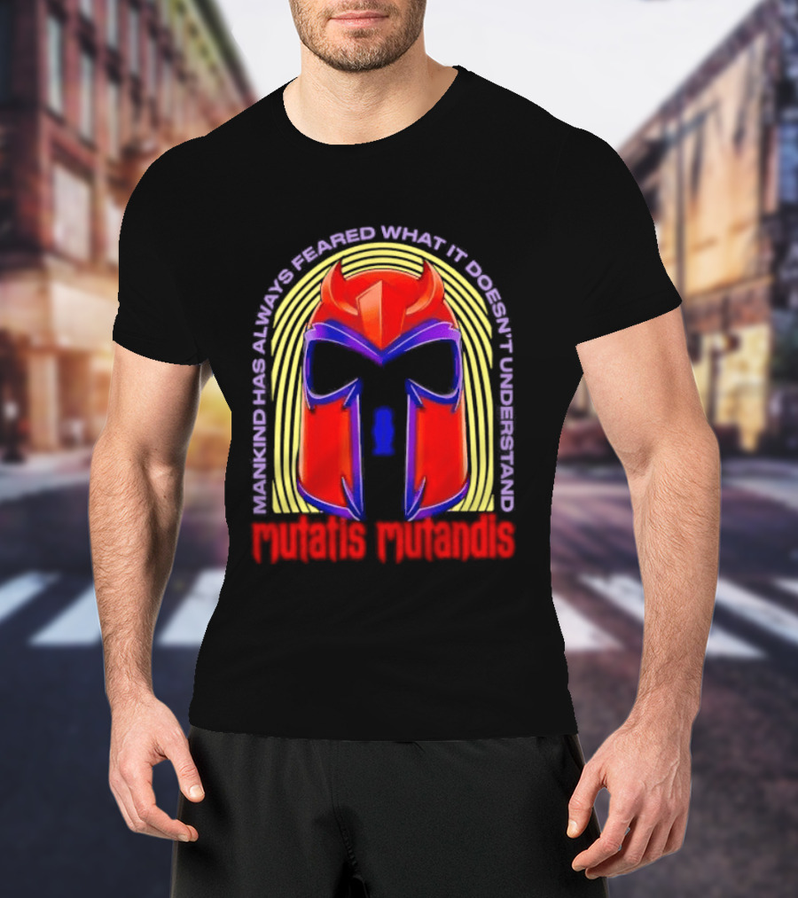 Mutatis Mutandis Mankind Has Always Feared What It Doesn't Understand Red Mask T-Shirt
