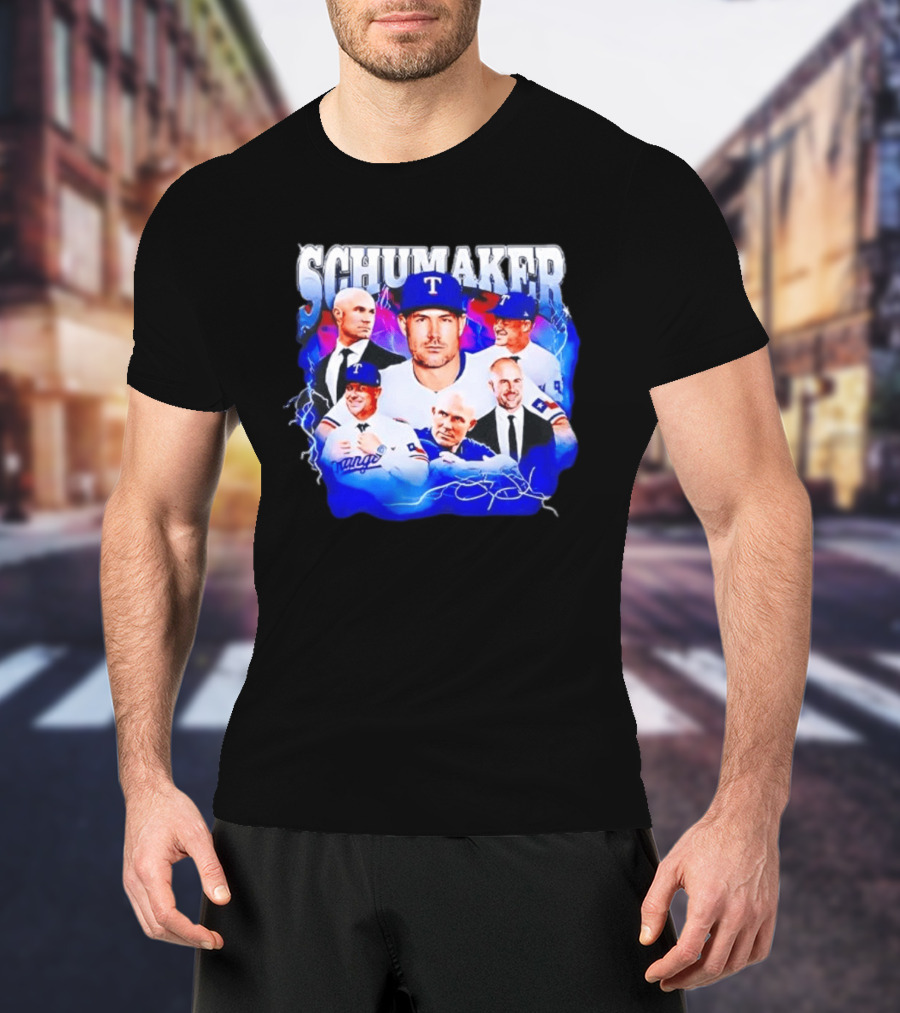 Skip Schumaker Texas Baseball Collage T-Shirt