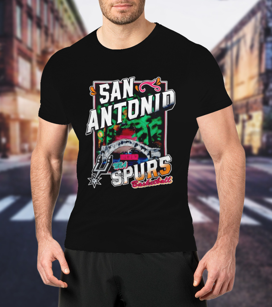San Antonio Spurs River Walk NBA Basketball T-Shirt