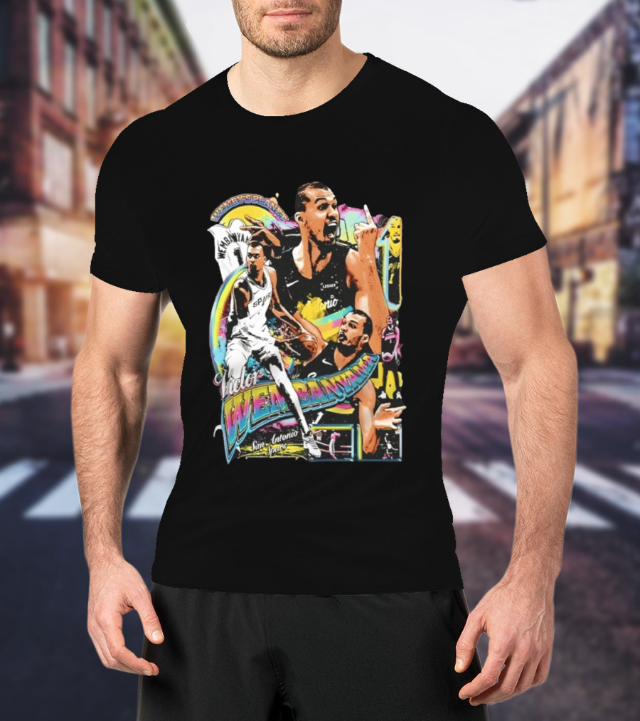 Victor Wembanyama X The Alien Mashup San Antonio Spurs Basketball #1 Wemby T-Shirt
