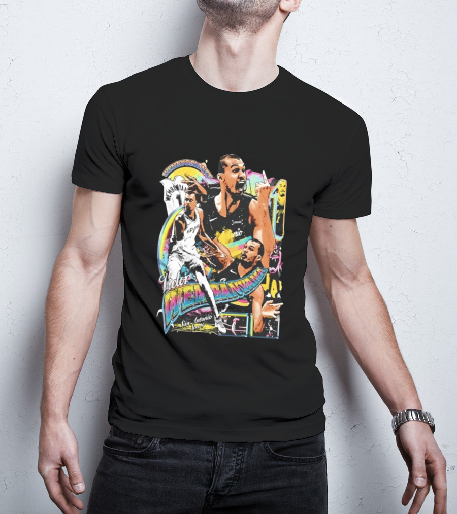 Victor Wembanyama X The Alien Mashup San Antonio Spurs Basketball #1 Wemby T-Shirt