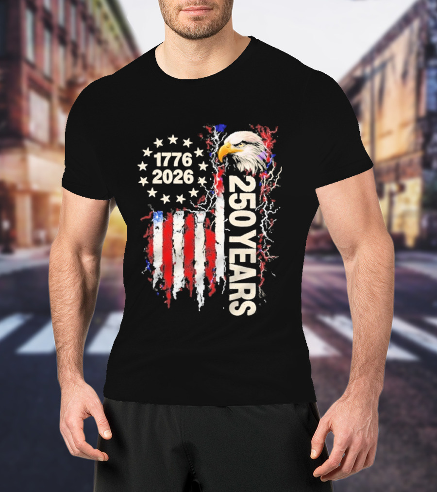 Patriotic Bald Eagle 1776 2026 USA 250 Years Anniversary Celebration T-Shirt