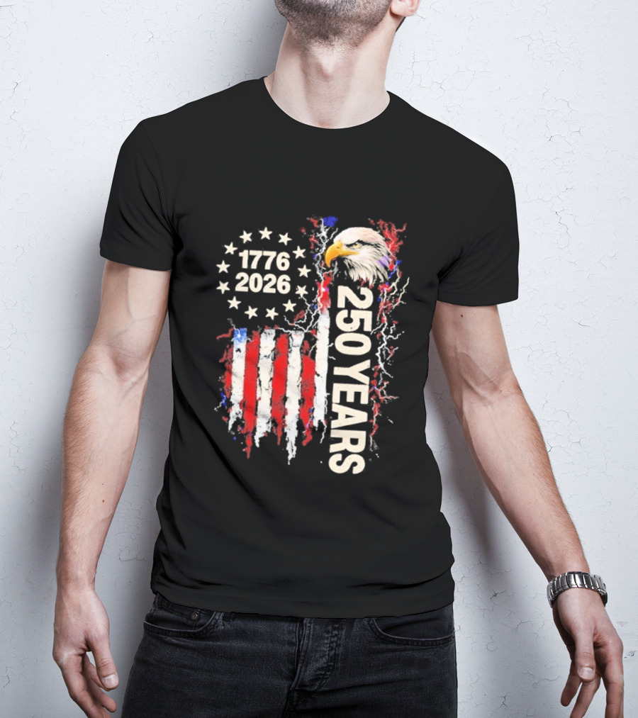 Patriotic Bald Eagle 1776 2026 USA 250 Years Anniversary Celebration T-Shirt