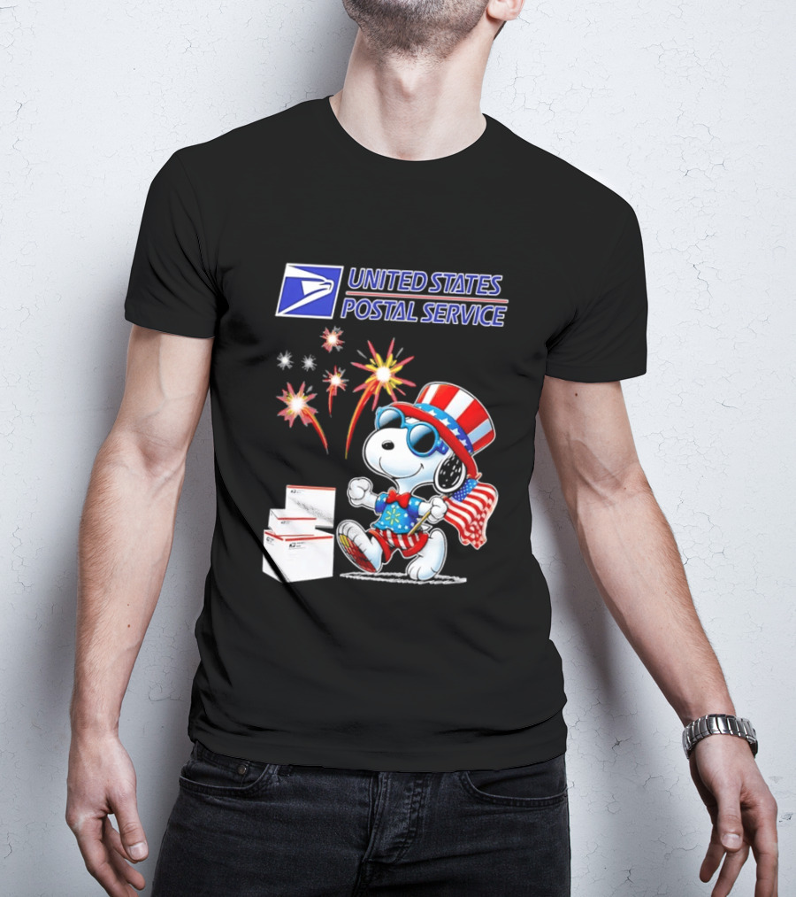 Snoopy Fourth Of July United States Postal Service Patriotic Celebration T-Shirt